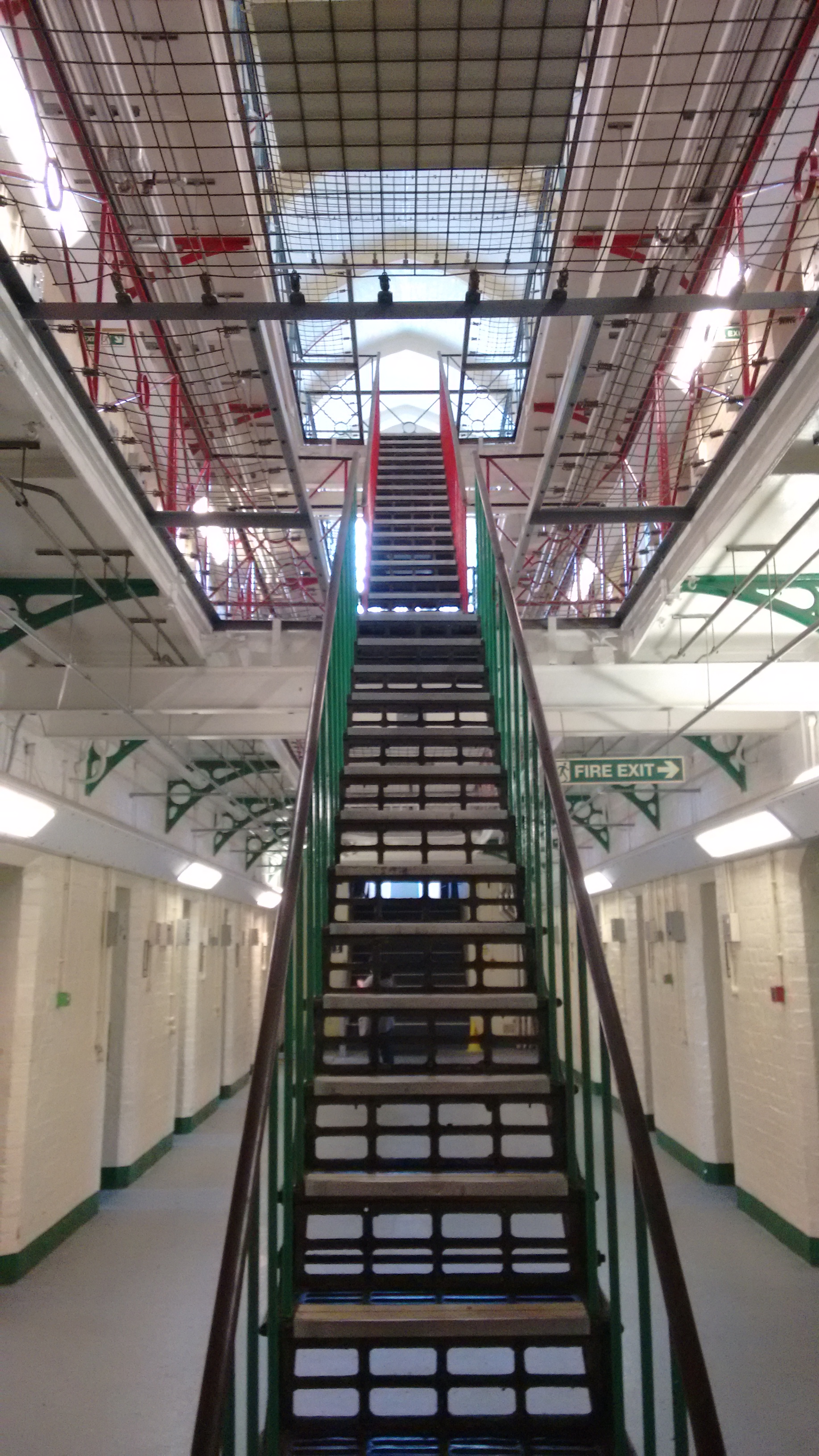 A staircase in Reading jail